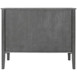 Storage Cabinet Wooden Cabinet with Adjustable Shelf, Antique Gray