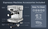 Geek Chef Espresso Machine,20 bar espresso machine with milk frother for latte,cappuccino,Machiato,for home espresso maker,1.8L Water Tank,Stainless Steel