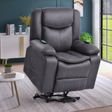 Orisfur. Power Lift Chair for Elderly with Adjustable Massage Function, Recliner Chair with Heating System for Living Room