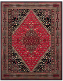Gabriella Medallion Black, Beige, and Gold Viscose Area Rug 8x10