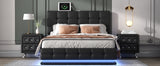 Queen 3 Piece Bedroom Set with LED Lights and Hydraulic Storage System