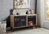 Electric Fireplace in Oak & Espresso Finish