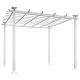 White Iron Pergola Gazebo for Vines Pure Iron Chic Lid Cover Design Sleek Seams Hidden Joints Elegant White Trellis
