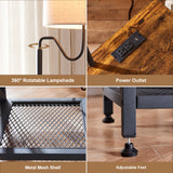 Side Table End Table  with Floor Lamp