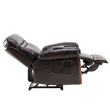 Orisfur. Massage Recliner PU Leather Sofa Chair with Heating and Massage Vibrating  Function