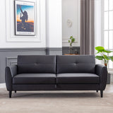 Black Folding Flat folding Sofa Bed with Storage Box