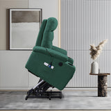 Liyasi Electric Power Lift Recliner Chair Sofa with Massage and Heat for Elderly, 3 Positions, 2 Side Pockets and Cup Holders, USB Ports, High-end quality fabric