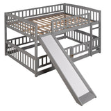 Grey Bunk Bed with Slide