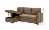 9191 Brown broaching storage sofa