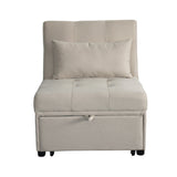 Folding Ottoman, Sofa Bed, Chair（Beige）