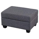 Grey Sectional Sofa Space Saving with Storage Ottoman