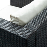 Patio Furniture Sets, 8-Piece Patio Wicker Corner Sofa with Cushions, Ottoman and Coffee Table