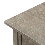 TREXM Rustic Brushed Texture Entryway Table Console Table with Drawers and Bottom Shelf for Living Room (Grey Wash)