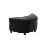 Ottoman With Tray Serve As Side Table Soft Padded Seat Dressing Shoe Bench Foot Rest