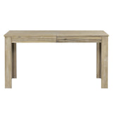 7-Piece Wooden Dining Table Set - Extendable Table with 12” Leaf and 2 Drawers, 6 Dining Chairs with Soft Cushion