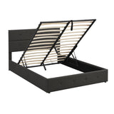 Upholstered Platform Bed with Underneath Storage - Queen