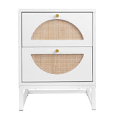 Nightstand Allen 2 Drawer side table, Display Rack for Bedroom or Living Room