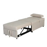 Folding Ottoman, Sofa Bed, Chair（Beige）
