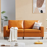 Orisfur. Modern Style  3 Seat Sofa  PU Leather Upholstered Couch Furniture for Home or Office (3-Seat Sofa)