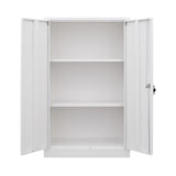 Metal Storage Cabinet with Locking Doors and Adjustable Shelf, Folding Filing Storage Cabinet , Folding Storage Locker Cabinet for Home Office,School,Garage, White