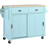 Kitchen Island Cart Mint Green