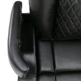 Power Motion Recliner with USB Charge Port and Cup Holder -PU Lounge chair for Living Room,Black(Old Sku:PP194010BAA）