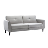Grey Modern flat  Sofa Bed with Storage Box for Compact Living Space
