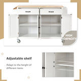 White Kitchen Island Cart