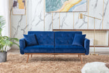 COOLMORE  Velvet  Sofa , Accent sofa .loveseat sofa with rose gold metal feet  and  Navy  Velvet