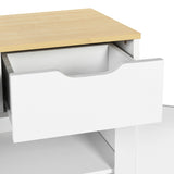 Storage Cabinet with 2 Drawers and Doors, Industrial Accent Kitchen Cupboard, Free Standing Cabinet, Retro Wooden Sideboard, Side Cabinet, for Living Room, Bedroom, Hallway, beige & white