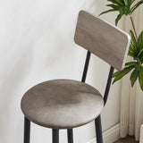 JHX Bar Table Set with 2 Bar stools PU Soft seat with backrest