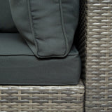 Patio Furniture Sets, 7-Piece Patio Wicker Sofa , Cushions, Chairs , a Loveseat , a Table and a Storage Box