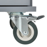 Grey Rolling Mobile Kitchen Island cart