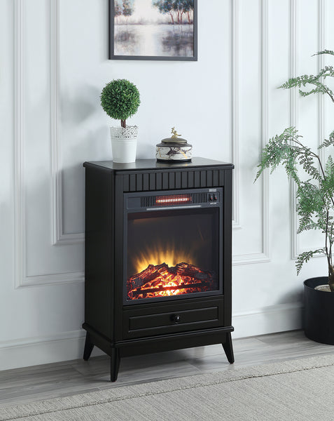 Electric Fireplace in Black Finish