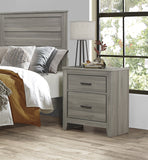 Dark Gray Finish Transitional Look 1pc Nightstand Industrial Rustic Modern Style Bedroom Furniture