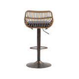 COOLMORE Swivel Bar Stools Set of 2 Adjustable Counter Height Chairs with Footrest for Kitchen, Dining Room 2PC/SET