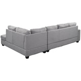 Light Grey Sectional Sofa with Ottoman