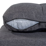 Grey Sectional Sofa Space Saving with Storage Ottoman