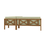 Claudio Solid Wood 5 - Person Seating Group with Cushions