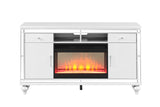 Sterling TV Stand With Electric Fireplace in White