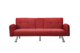 SLEEPER SOFA RED COLOR FABRIC（same as W22339670。Size difference, See Details in page.）