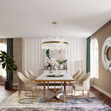 Modern Marble Dining Table with Rectangular Tabletop