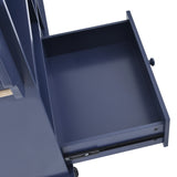 Kitchen Island Cart with Storage Cabinet and Two Locking Wheels, Solid wood desktop, Microwave cabinet