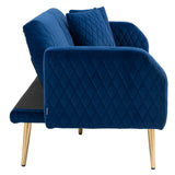 COOLMORE  Velvet  Sofa , Accent sofa .loveseat sofa with rose gold metal feet  and  Teal  Velvet