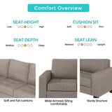 Sectional Corner Sofa L-shape with Storage Ottoman
