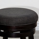 24" Counter Stool, Natural Finish, Saddle Leather Seat