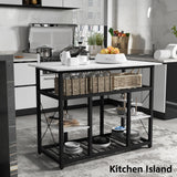 Faux Marble top Kitchen Island