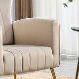 Modern Velvet Accent Chair with Arms, Wingback Reading Chair
