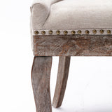 Ultra Side Dining Chair with solid wood legs Beige