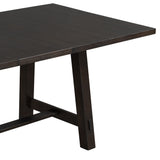 Retro Industrial Style 7-Piece Dining Table Set Extendable Table with 18” Leaf and Six Wood Chairs